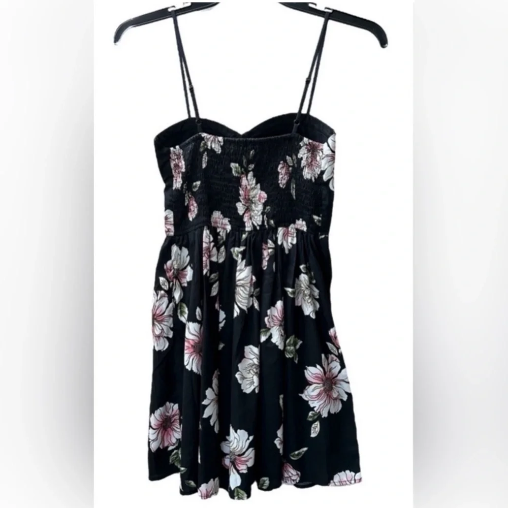 Band of Gypsies Corset Bustier Floral Black Pink Mini Sundress Boho Size S - Picture 4 of 12